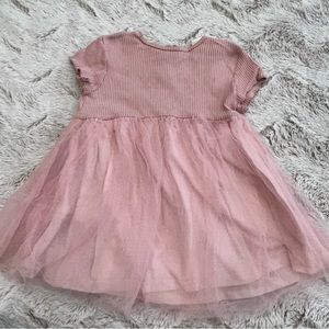 Zara Kids Toddler Girl Tutu Tulle Ribbed Mix Fabric Pink Dress Size 4 to 5 Years